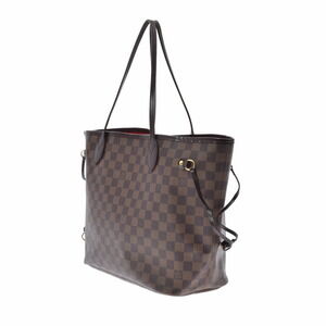 Louis Vuitton Damier Canvas Neverfull Brown Bag Tote